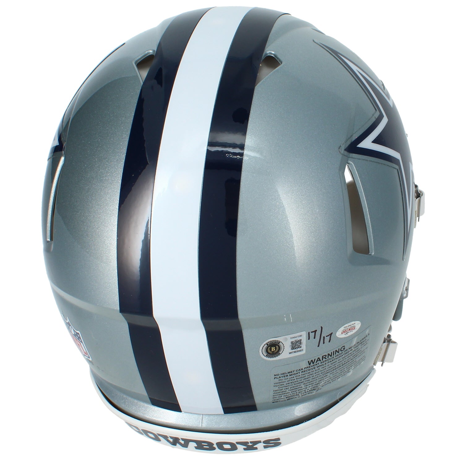 Brandon Aubrey Autographed/Triple Inscribed Dallas Cowboys Speed Authentic Helmet Beckett Witnessed LE 17/17