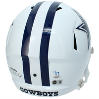 Brandon Aubrey Autographed/Triple Inscribed Dallas Cowboys White 2022 Alternate Speed Full Size Helmet Beckett LE 1/17