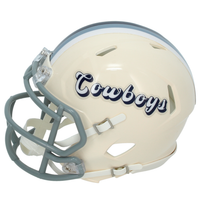 Brandon Aubrey Autographed/Dual Inscribed Dallas Cowboys RETRO Speed Mini Helmet Beckett LE 1/17