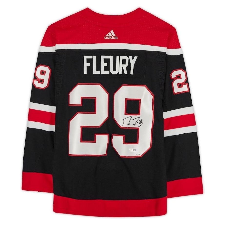 MARC-ANDRE FLEURY Autographed Chicago Blackhawks Reverse Retro Jersey FANATICS LE 29
