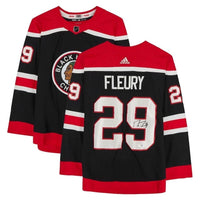MARC-ANDRE FLEURY Autographed Chicago Blackhawks Reverse Retro Jersey FANATICS LE 29