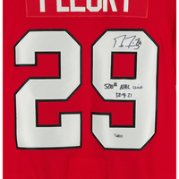 MARC-ANDRE FLEURY Autographed 500th NHL Win Chicago Blackhawks Authentic Jersey FANATICS