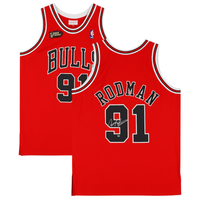 Dennis Rodman Autographed Chicago Bulls Finals Patch Authentic Jersey Fanatics