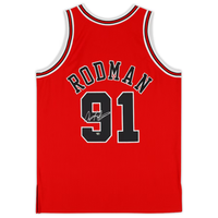 Dennis Rodman Autographed Chicago Bulls Finals Patch Authentic Jersey Fanatics