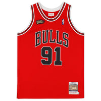 Dennis Rodman Autographed Chicago Bulls Finals Patch Authentic Jersey Fanatics