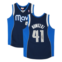 Dirk Nowitzki Autographed "HOF 23" Dallas Mavericks 2010 Blue Nike Jersey Fanatics