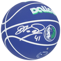 Dirk Nowitzki Autographed Dallas Mavericks City Edition Basketball Fanatics