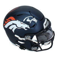 Troy Franklin Autographed Denver Broncos  Mid-Size Speedflex MIDI Helmet Beckett