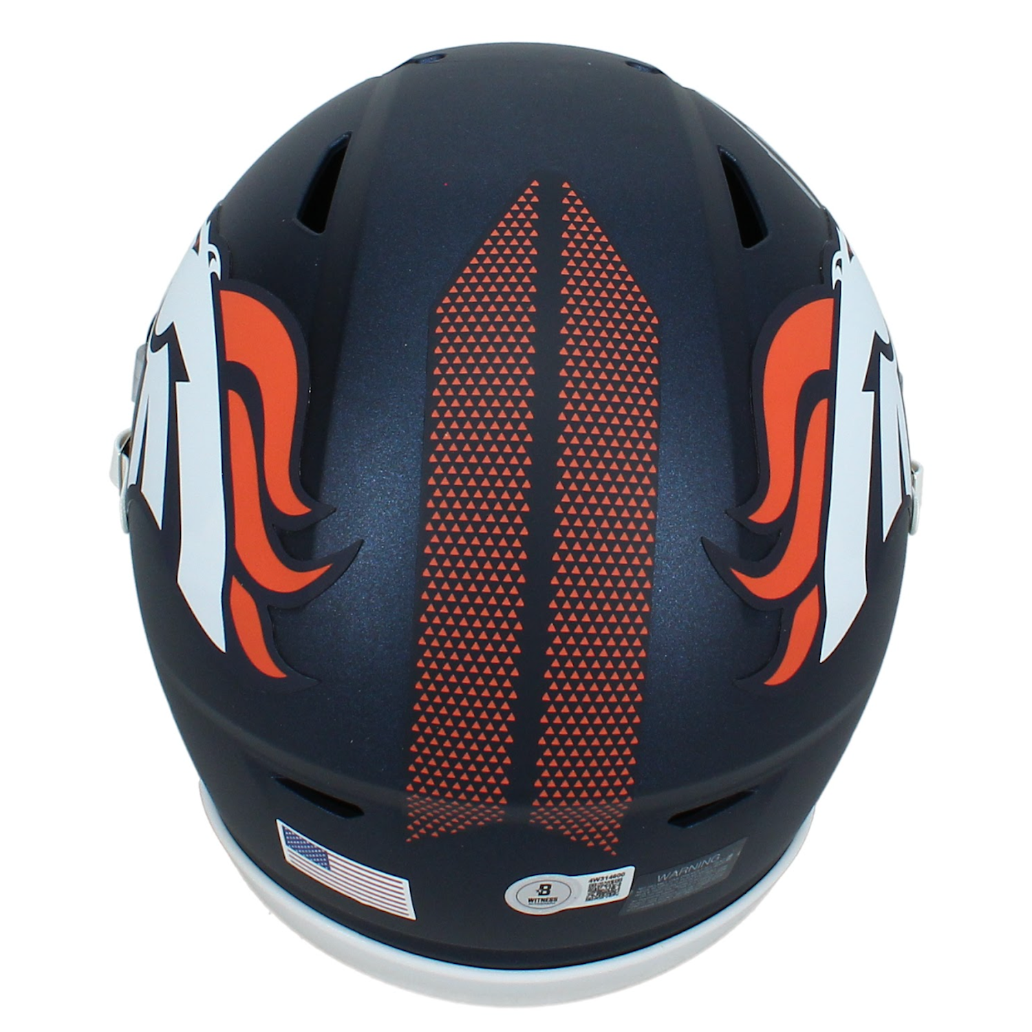Troy Franklin Autographed Denver Broncos  Mid-Size Speedflex MIDI Helmet Beckett