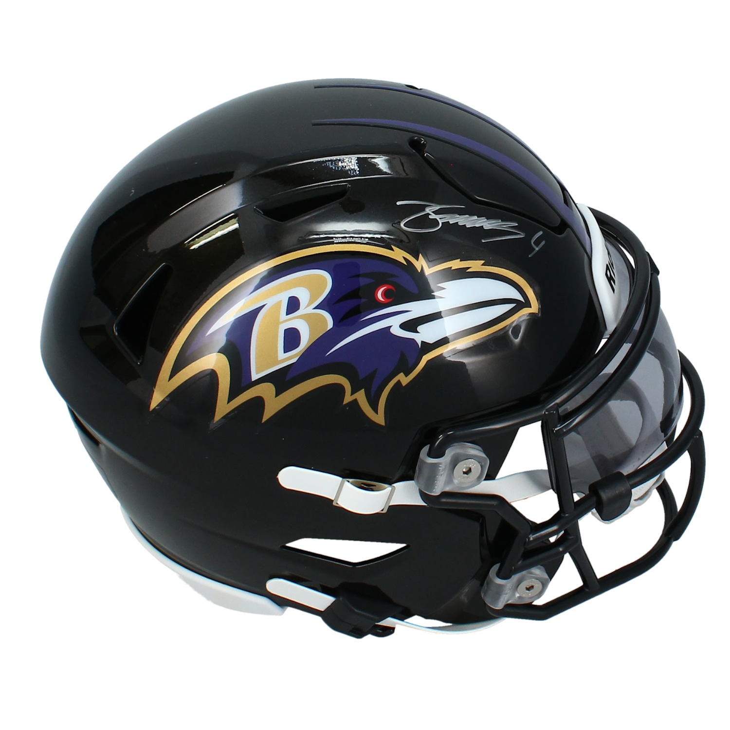 Zay Flowers Autographed Baltimore Ravens  Mid-Size Speedflex MIDI Helmet Beckett