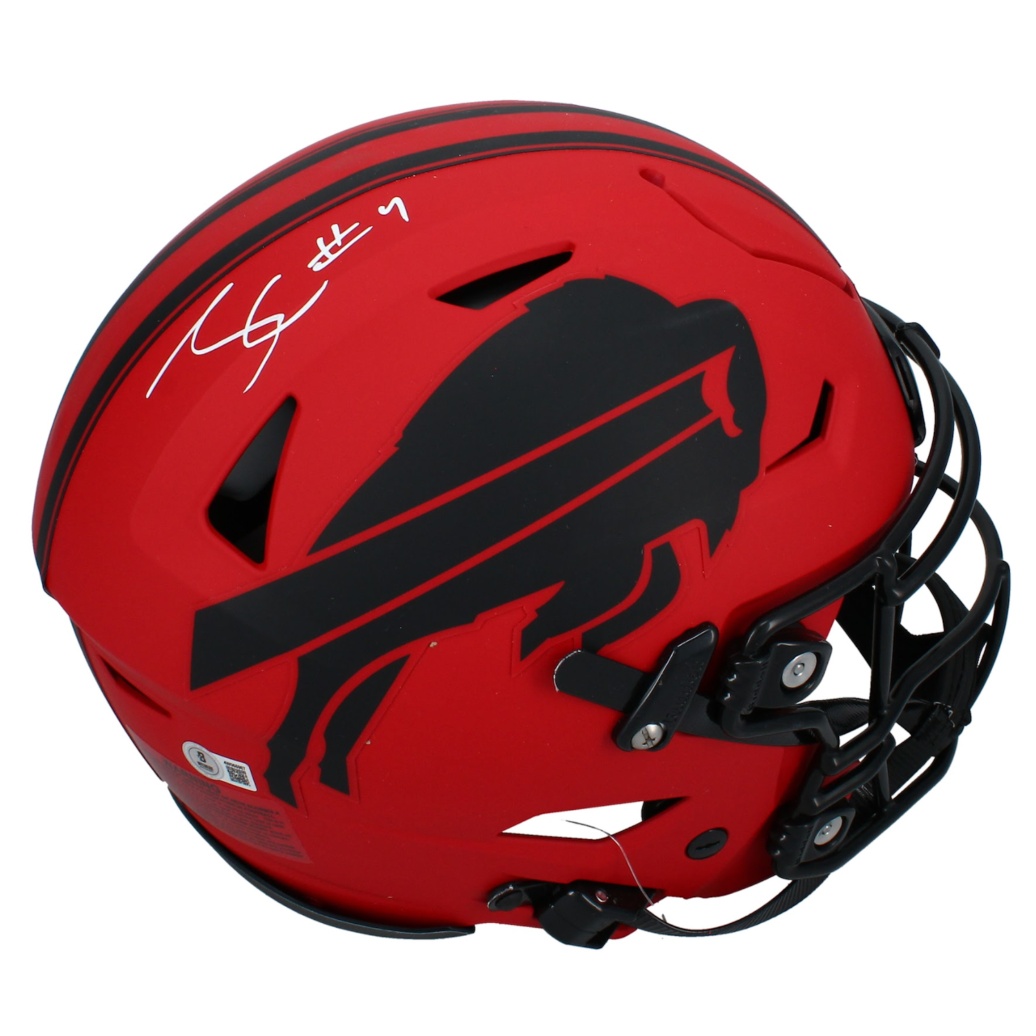 James Cook Autographed Buffalo Bills RAVE Speedflex Authentic Helmet Beckett