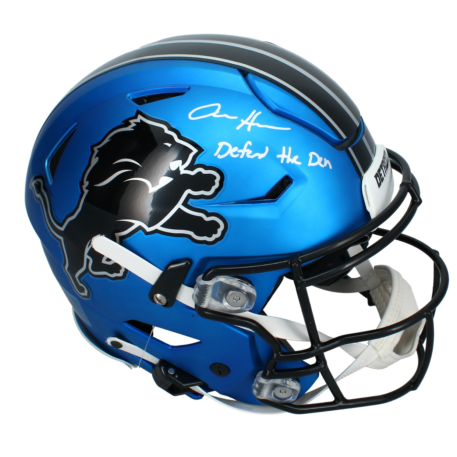 Aidan Hutchinson Autographed "Defend the Den" Speedflex Authentic Helmet Beckett