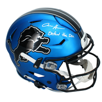 Aidan Hutchinson Autographed "Defend the Den" Speedflex Authentic Helmet Beckett