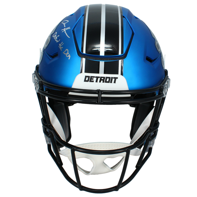 Aidan Hutchinson Autographed "Defend the Den" Speedflex Authentic Helmet Beckett