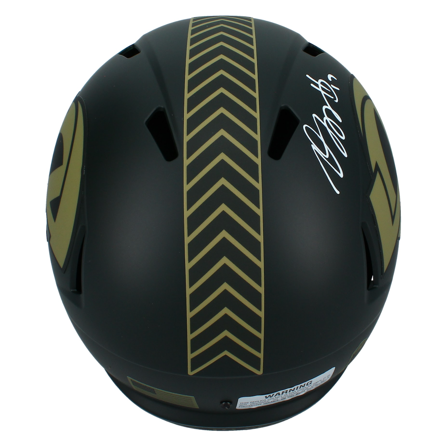 Davante Adams Autographed Rams 2025 Salute to Service Full Size Helmet Beckett