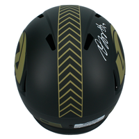 Davante Adams Autographed Rams 2025 Salute to Service Full Size Helmet Beckett