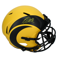 Davante Adams Autographed Rams 'RAVE' Full Size Speed Helmet Beckett