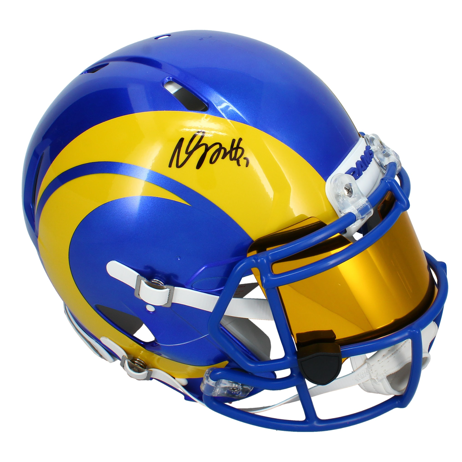 Davante Adams Autographed LA Rams Authentic Speed Helmet w/ Visor Beckett