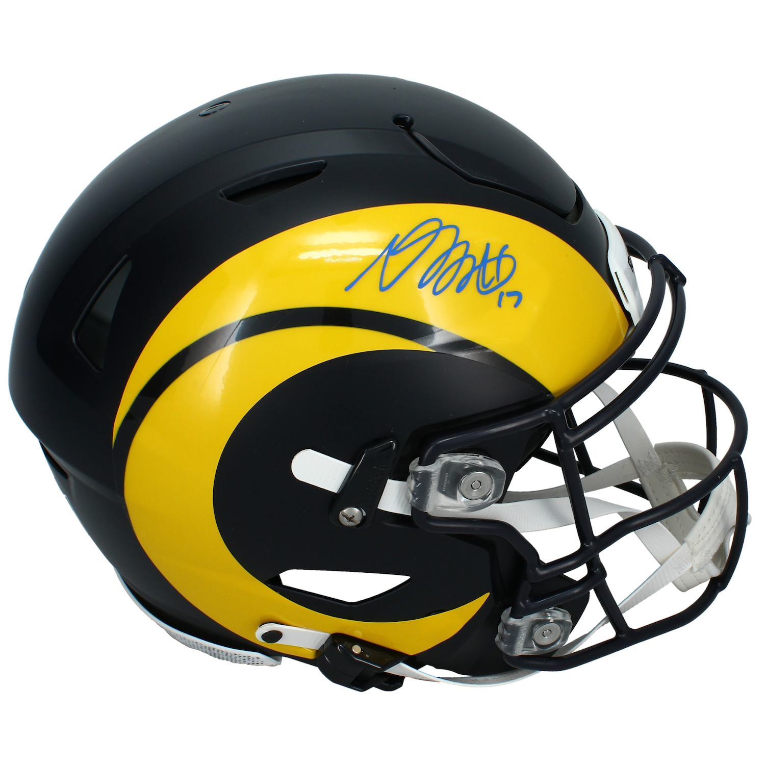 Davante Adams Autographed Black Rivalries Speedflex Authentic Helmet Beckett