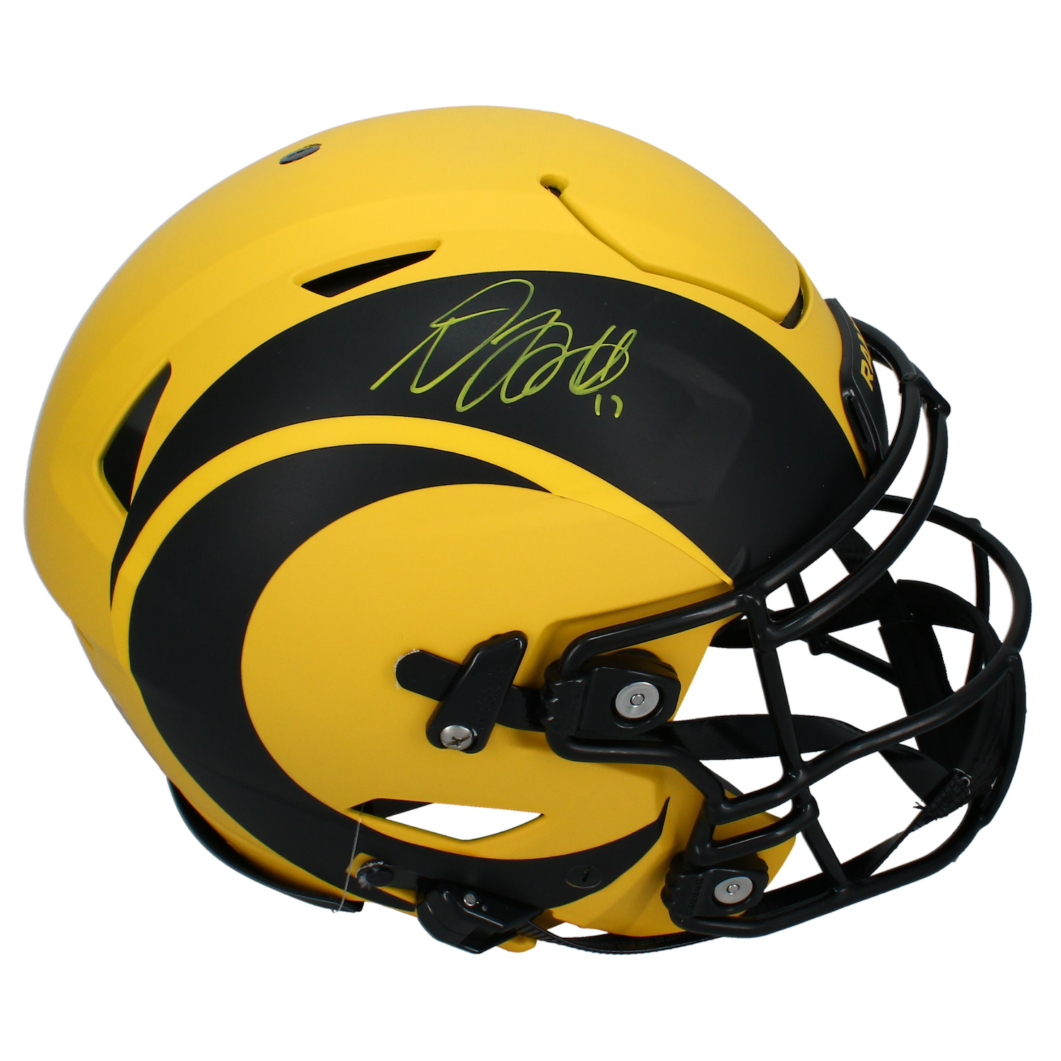 Davante Adams Autographed Rams 'RAVE' Speedflex Authentic Helmet Beckett