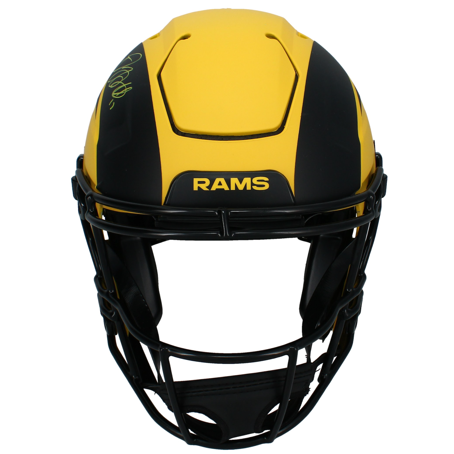 Davante Adams Autographed Rams 'RAVE' Speedflex Authentic Helmet Beckett