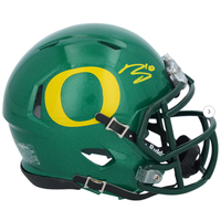 Bo Nix Autographed Oregon Ducks Green Mini Speed Helmet Fanatics