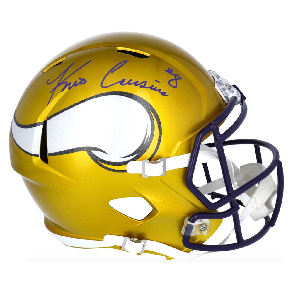 KIRK COUSINS Autographed Minnesota Vikings Flash Full Size Speed Helmet FANATICS