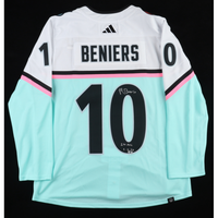 Matty Beniers Autographed "1st ASG." Seattle Kraken 2023 Adidas All-Star Jersey Fanatics