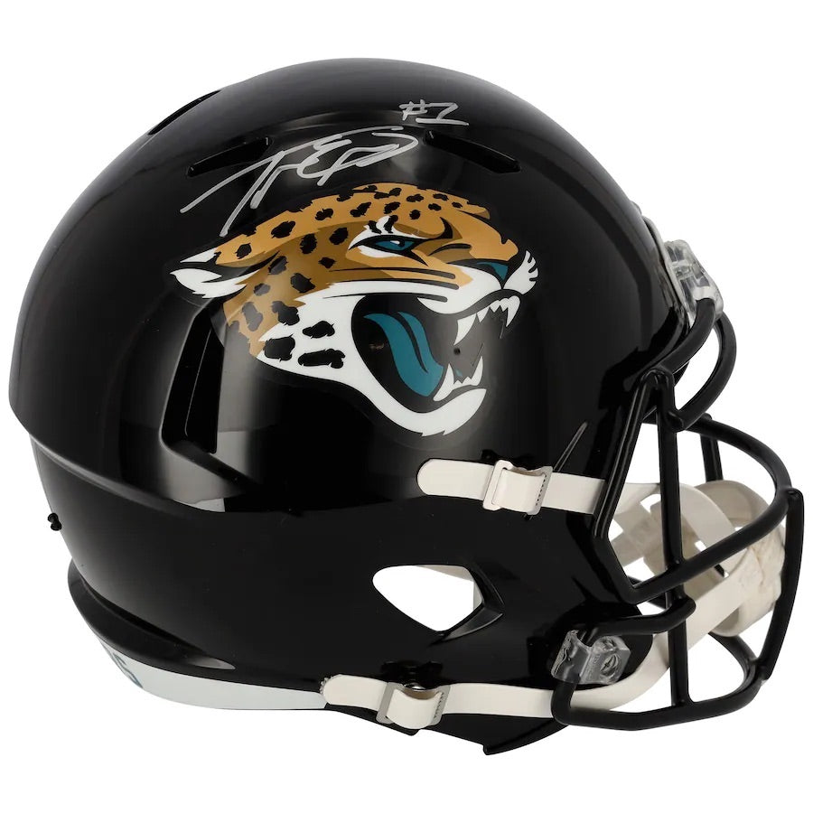 Travis Etienne Autographed Jacksonville Jaguars Full Size Speed Helmet Fanatics