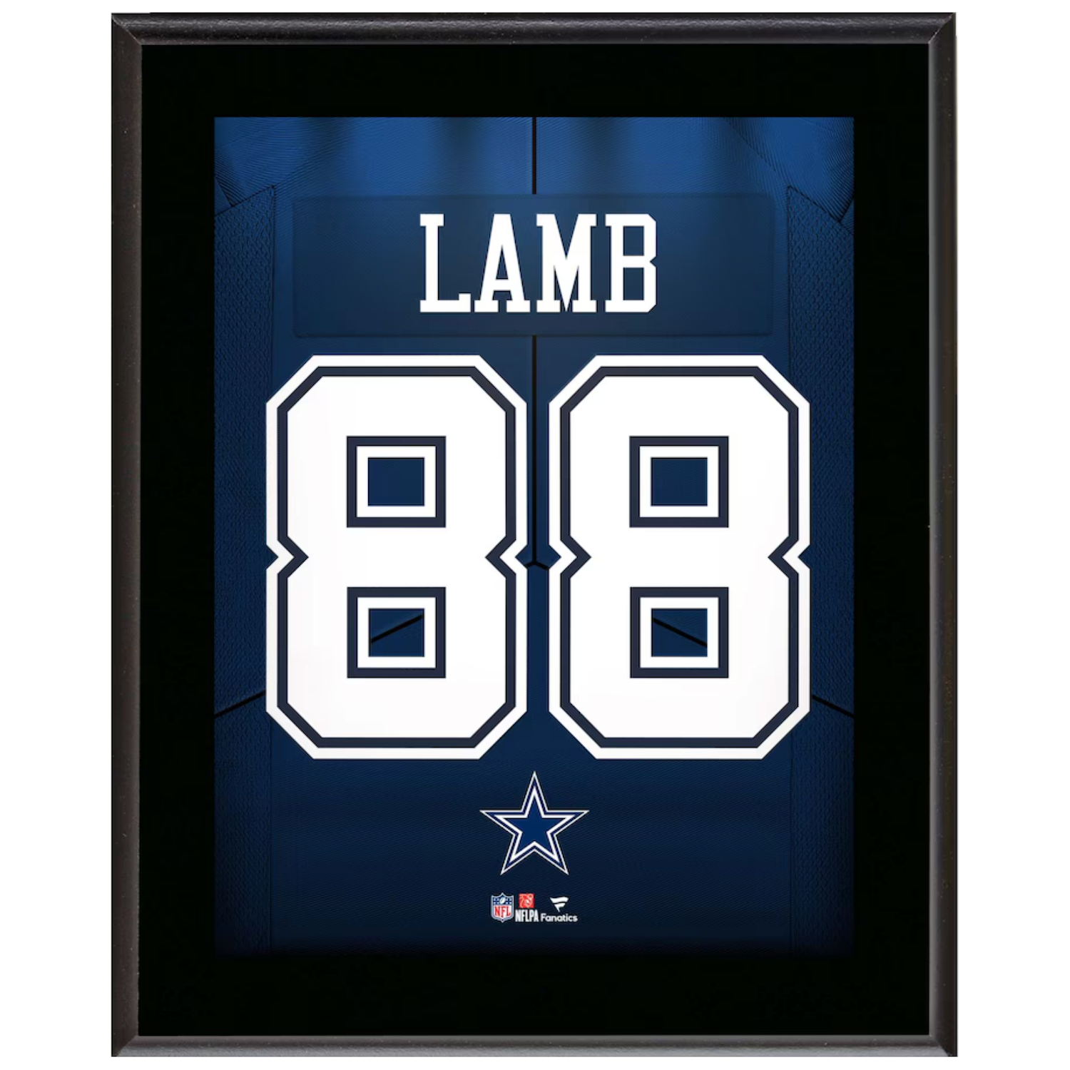 CeeDee Lamb Cowboys 10.5" x 13" Jersey Style Number 88 Sublimated Plaque