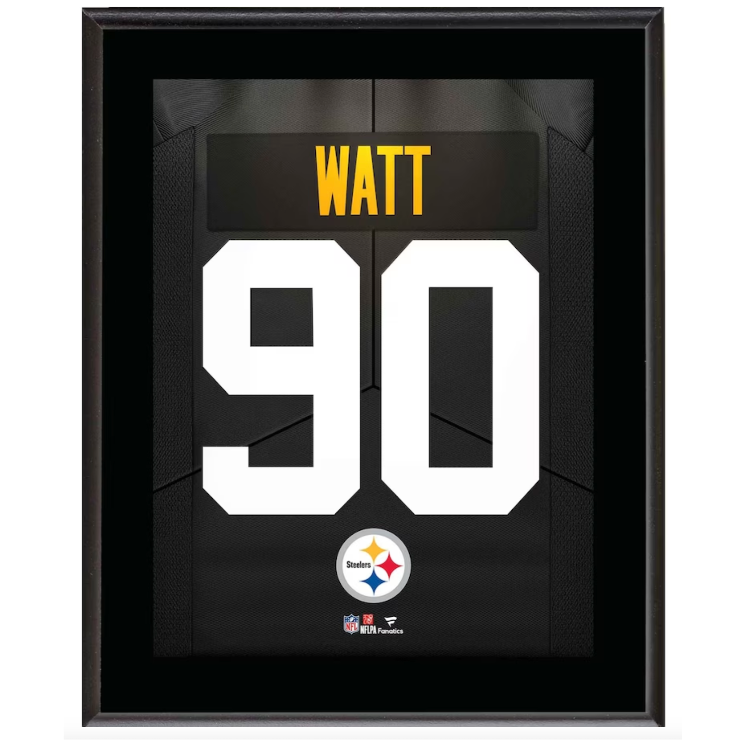 T.J. Watt Steelers 10.5" x 13" Jersey Style Number "90" Sublimated Plaque