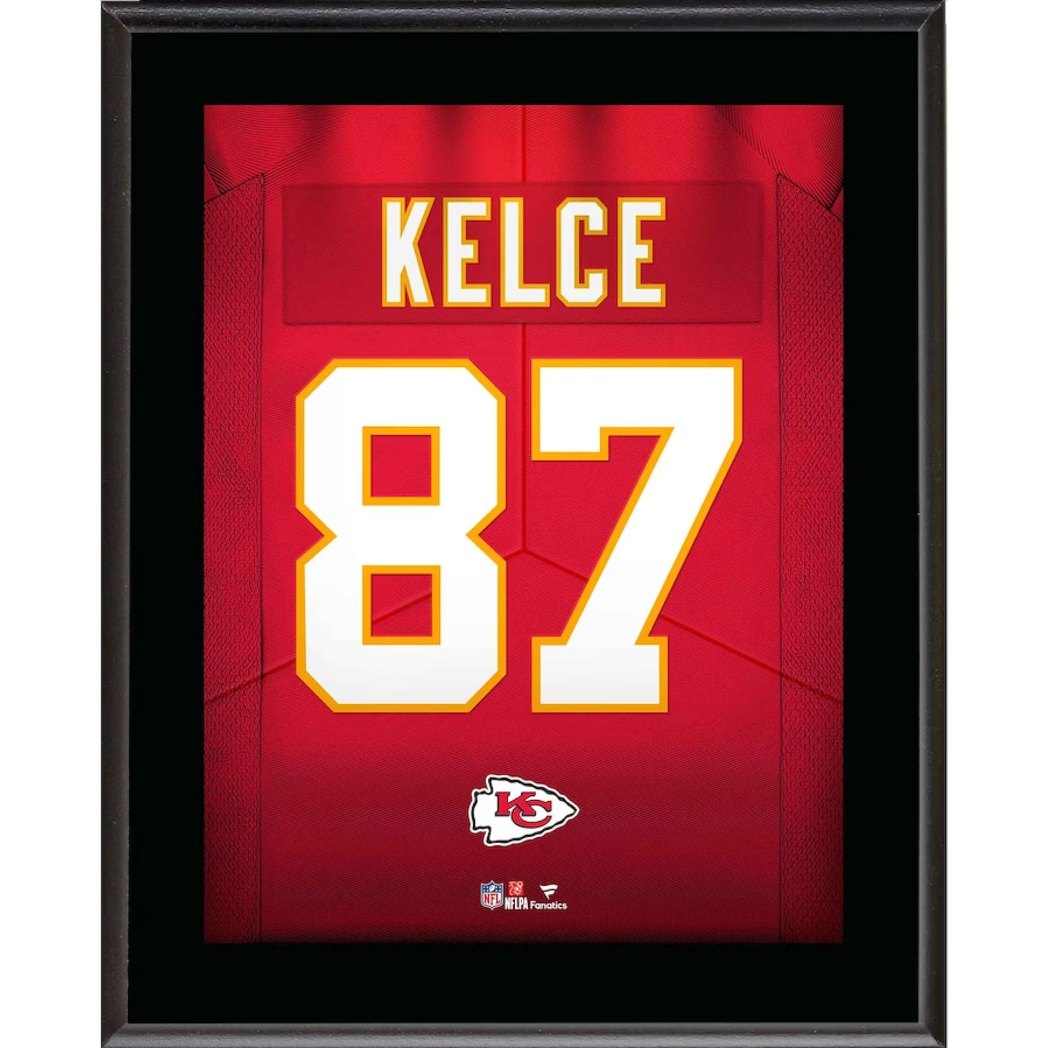 Travis Kelce Chiefs 10.5" x 13" Jersey Style Number "87" Sublimated Plaque