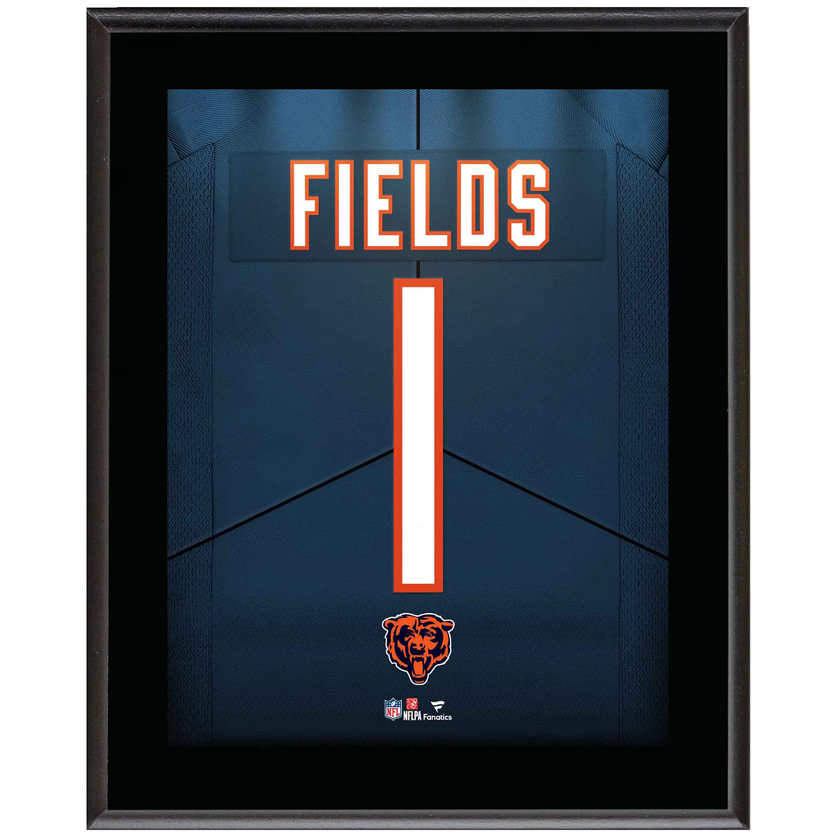 Justin Fields Chicago Bears 10.5" x 13" Jersey Number "1" Sublimated Plaque