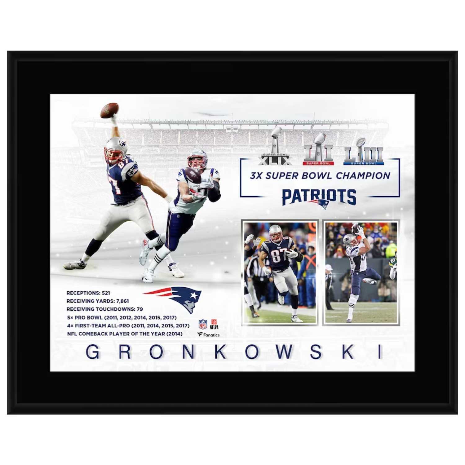 Rob Gronkowski New England Patriots 10.5" x 13" Sublimated Player Plaque