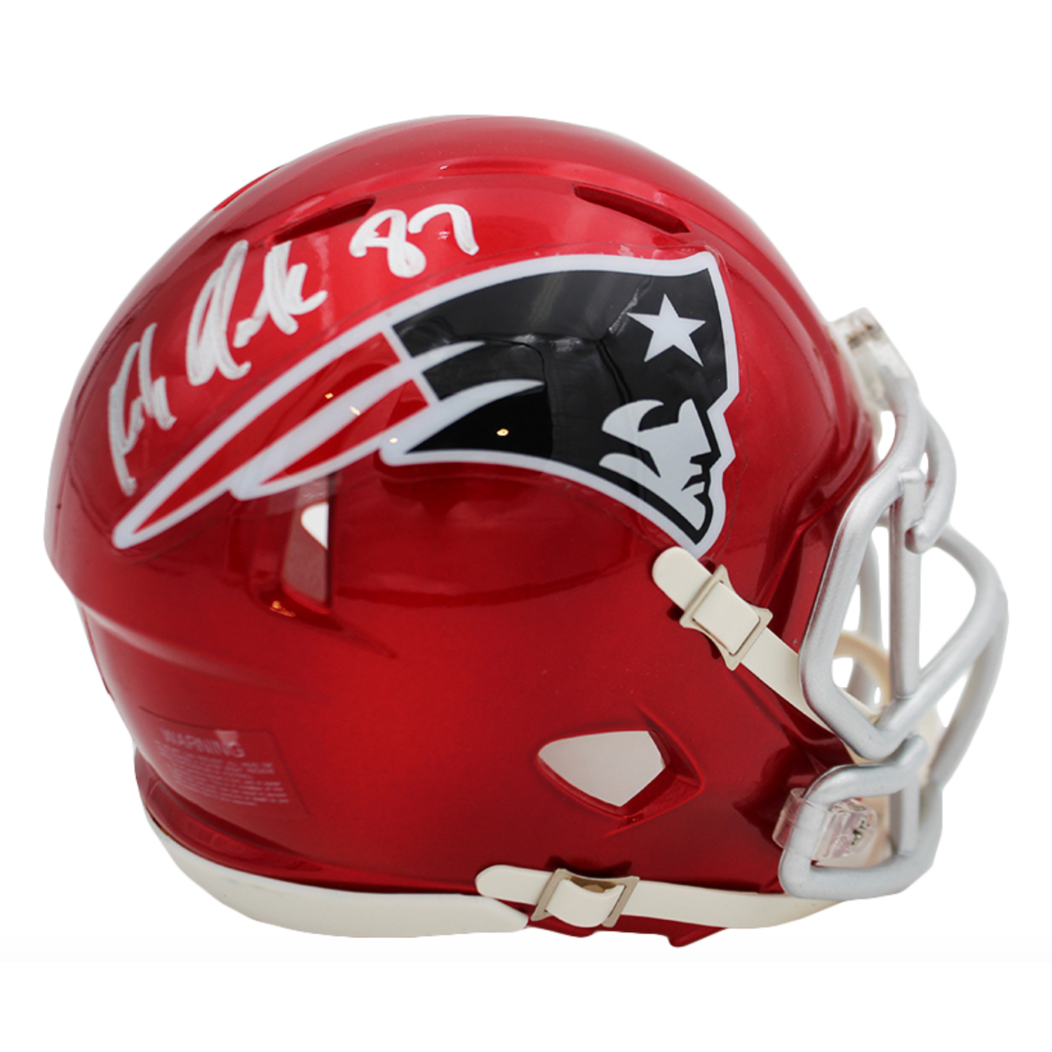 Rob Gronkowski Autographed New England Patriots 'Flash' Speed Mini Helmet Radtke