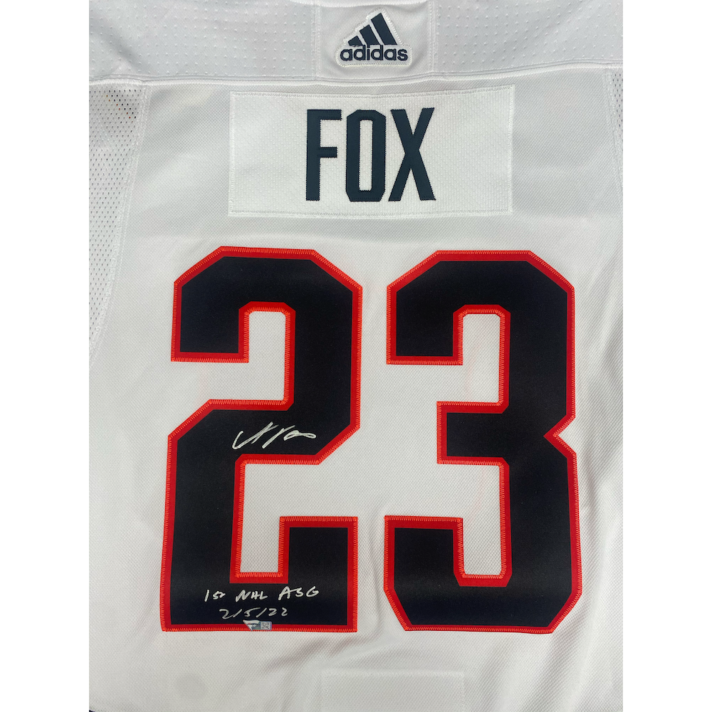 ADAM FOX Autographed "1st NHL ASG 2/5/22" Authentic All Star Jersey FANATICS