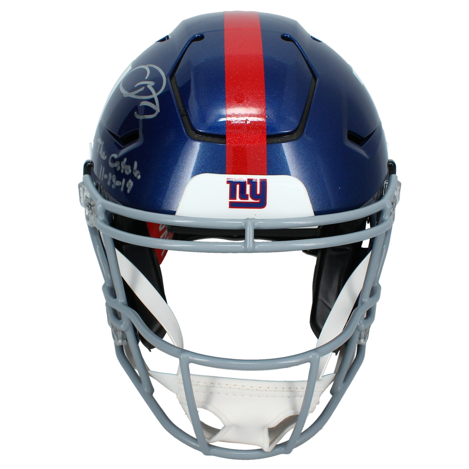 Odell Beckham Jr. Autographed Giants "The Catch" Speedflex Helmet Beckett
