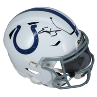 Edgerrin James Autographed Colts Mid-Size Speedflex MIDI Helmet Beckett