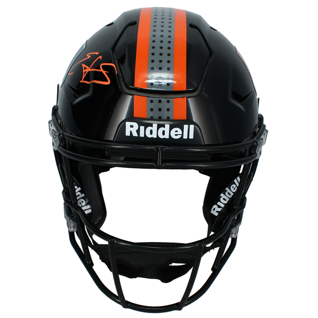 Edgerrin James Autographed Hurricanes Miami Nights SpeedFlex Helmet Beckett