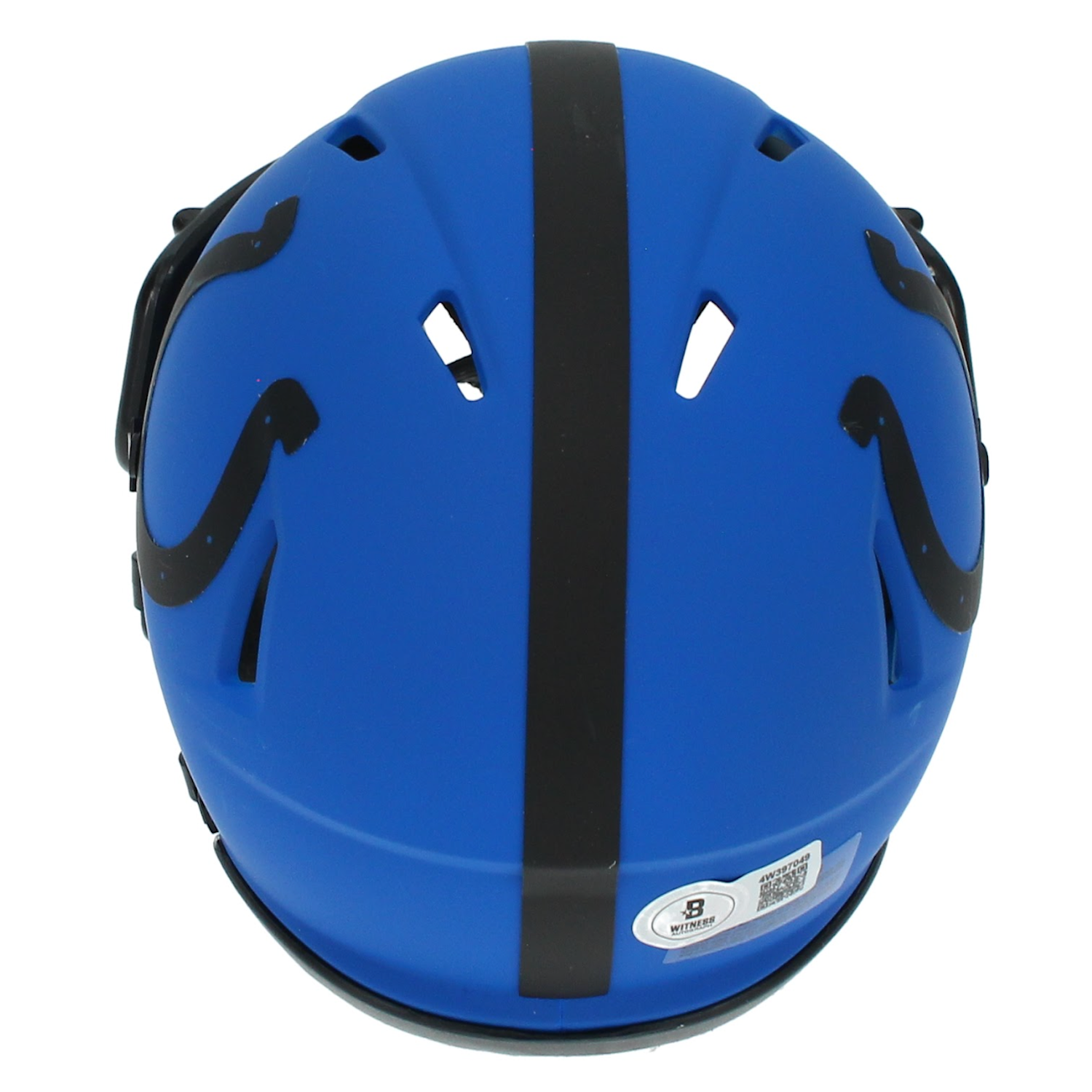 Edgerrin James Autographed Indianapolis Colts RAVE Mini Speed Helmet Beckett