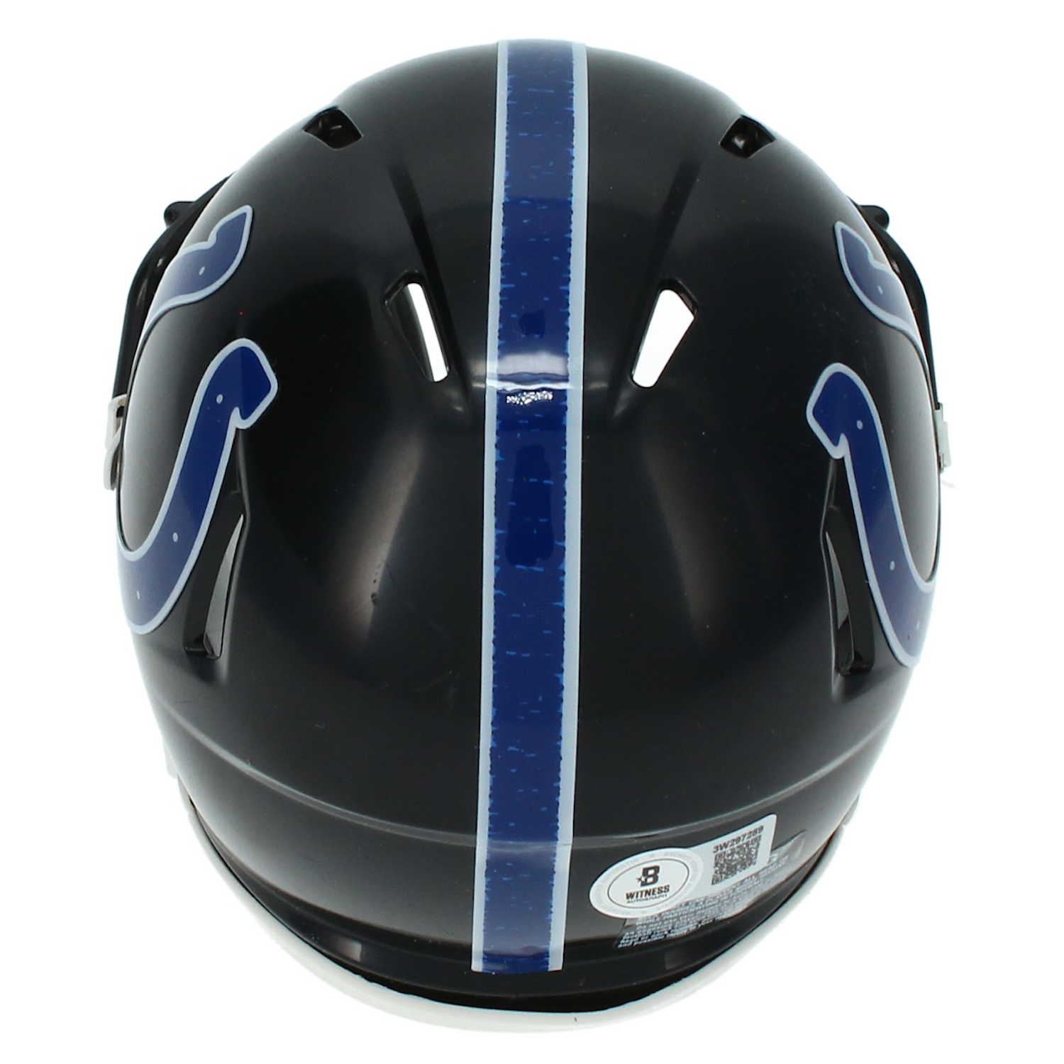 Edgerrin James Autographed Indianapolis Colts Black Mini Speed Helmet Beckett