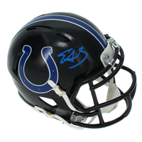 Edgerrin James Autographed Indianapolis Colts Black Mini Speed Helmet Beckett