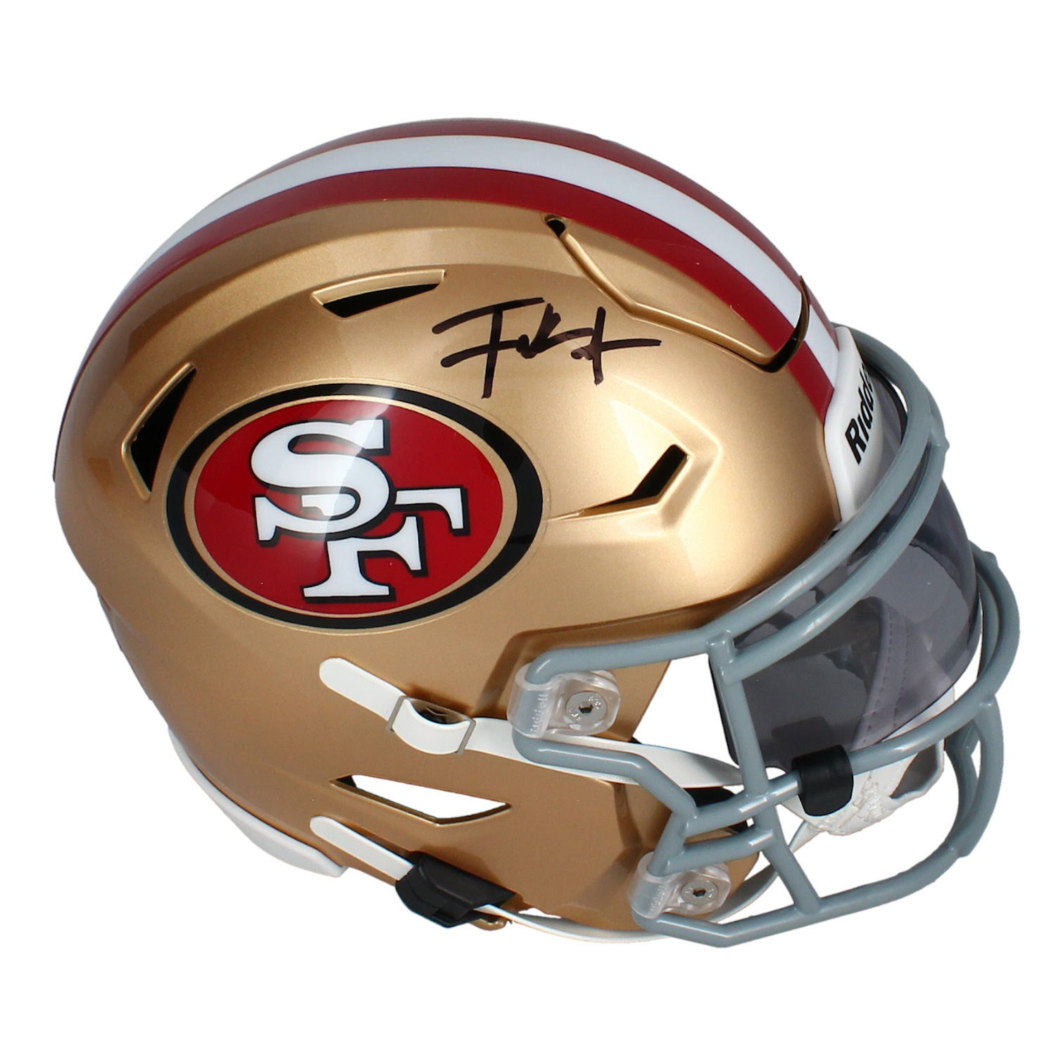 Frank Gore Autographed 49ers Mid-Size Speedflex MIDI Helmet Beckett