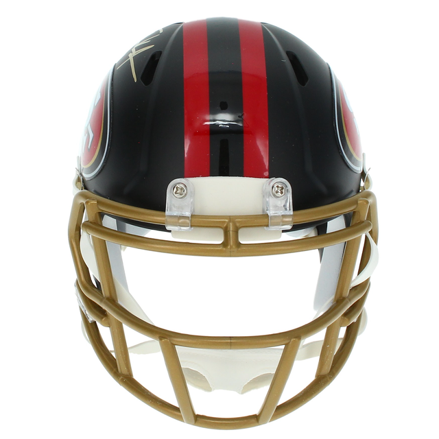 Frank Gore Autographed San Francisco 49ers Rivalries Mini Speed Helmet Beckett