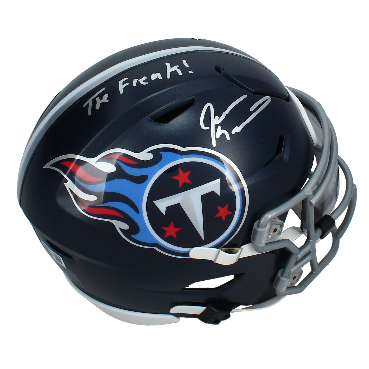 Jevon Kearse Autographed "The Freak" Titans Mid-Size SpeedFlex MIDI Helmet Beckett