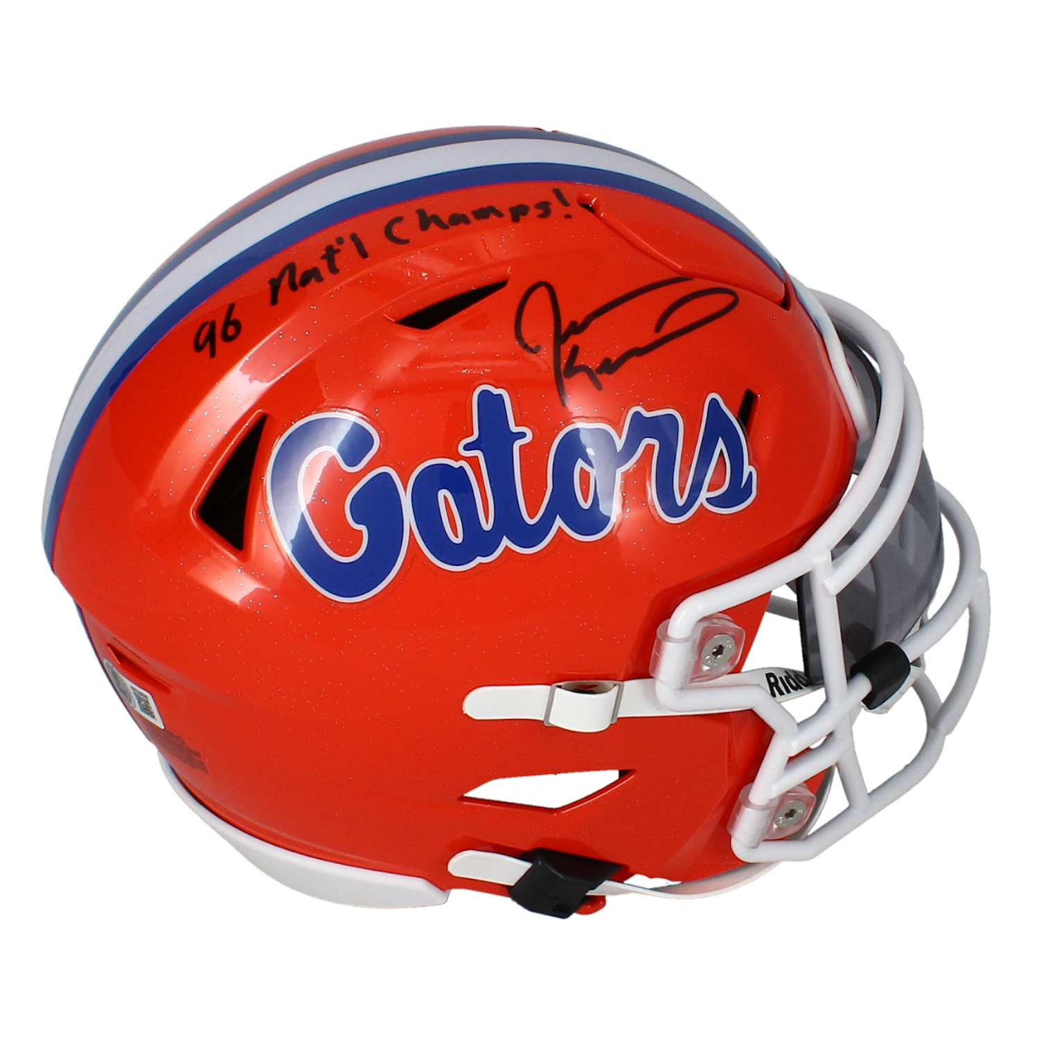 Jevon Kearse Autographed Gators "96 Nat'l Champs" Speedflex MIDI Helmet Beckett