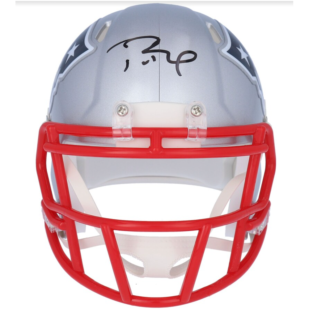 TOM BRADY Autographed New England Patriots Mini Speed Helmet FANATICS