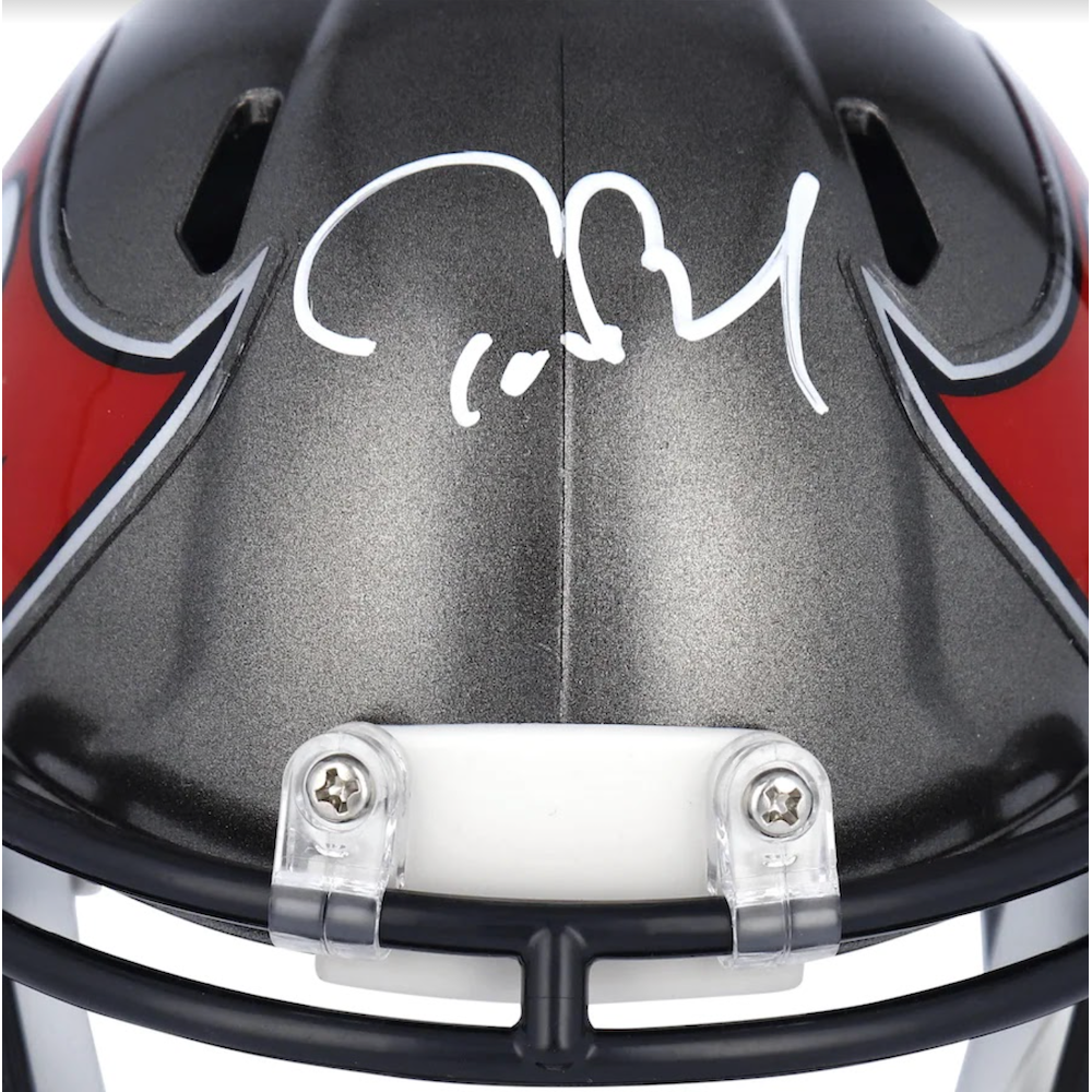 TOM BRADY Autographed Tampa Bay Buccaneers Mini Speed Helmet FANATICS