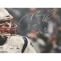 Tom Brady Autographed "Let's Go!" 20" x 24" SB Plaque 34" x 31" Framed Photo Fanatics
