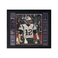 Tom Brady Autographed "Let's Go!" 20" x 24" SB Plaque 34" x 31" Framed Photo Fanatics